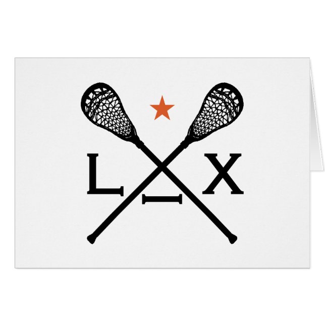 Lacrosse Lax Hälsningskort (Framsidan Horizontal)