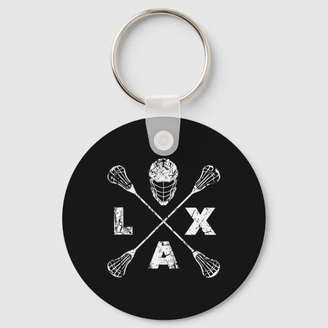 Lacrosse Lax Kor-axel Nyckelring (Framsida)