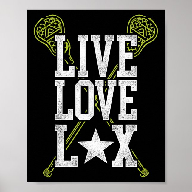 Lacrosse Lax Live Kärlek Lax Poster (Framsidan)