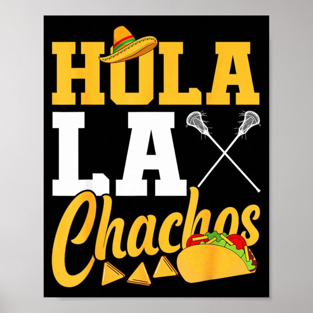 Lacrosse lax mexikansk cinco de mayo hola laxchach poster (Framsidan)