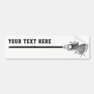 Lacrosse Lax Stick Bumper Sticker Bildekal