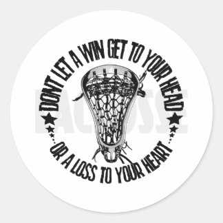 Lacrosse Lifestyle AWin back Sticker Runt Klistermärke