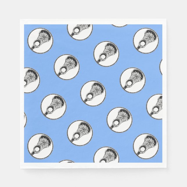 Lacrosse Light blue Party Pappersservett (Framsidan)