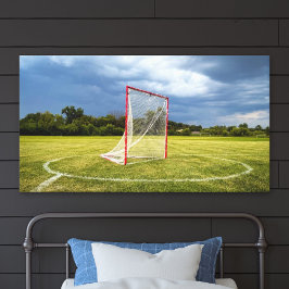 Lacrosse Mål Fält Färg Sport Foto Canvastryck