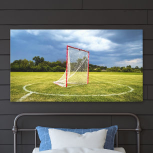 Lacrosse Mål Fält Färg Sport Foto Canvastryck