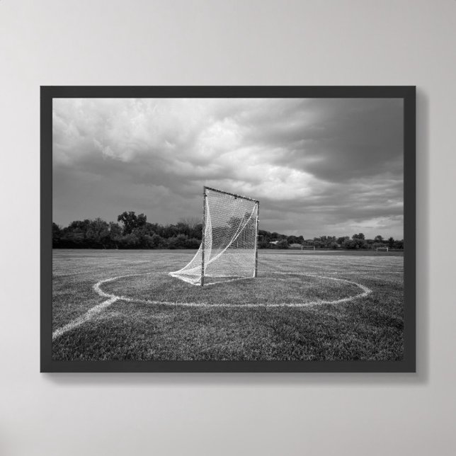 Lacrosse Mål Fält Svart och Vitt Poster (Skapare uppladdad)