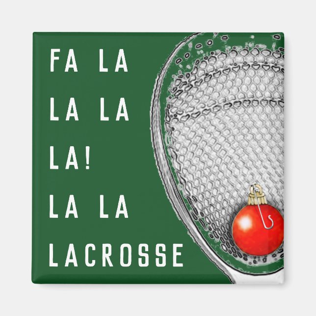 Lacrosse Målvakt Jul Presenter Magnet (Framsidan)