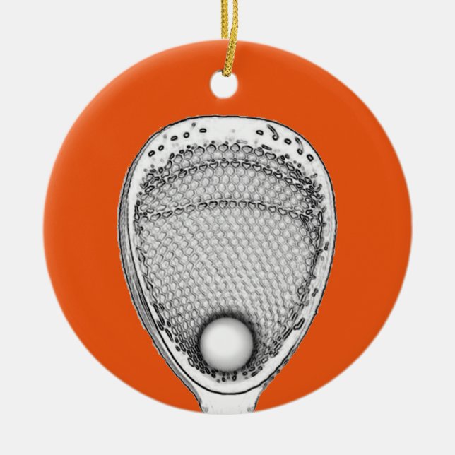 Lacrosse Målvakt Julgransprydnad Keramik (Framsidan)