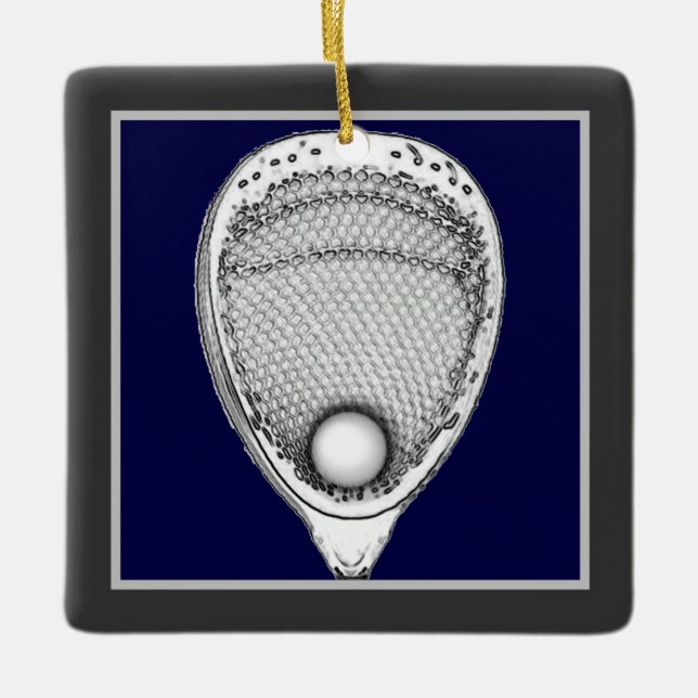 Lacrosse Målvakt Minne  Julgransprydnad Keramik (Framsida)