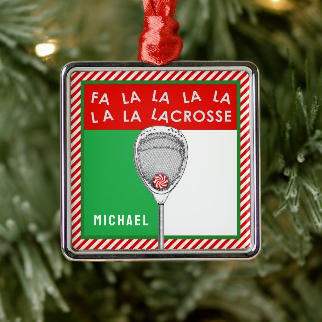 Lacrosse Målvakts Julpresent Julgransprydnad Metall (Träd)