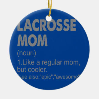 lacrosse Mamma Definition Funny Vintage Gift Mamma Julgransprydnad Keramik