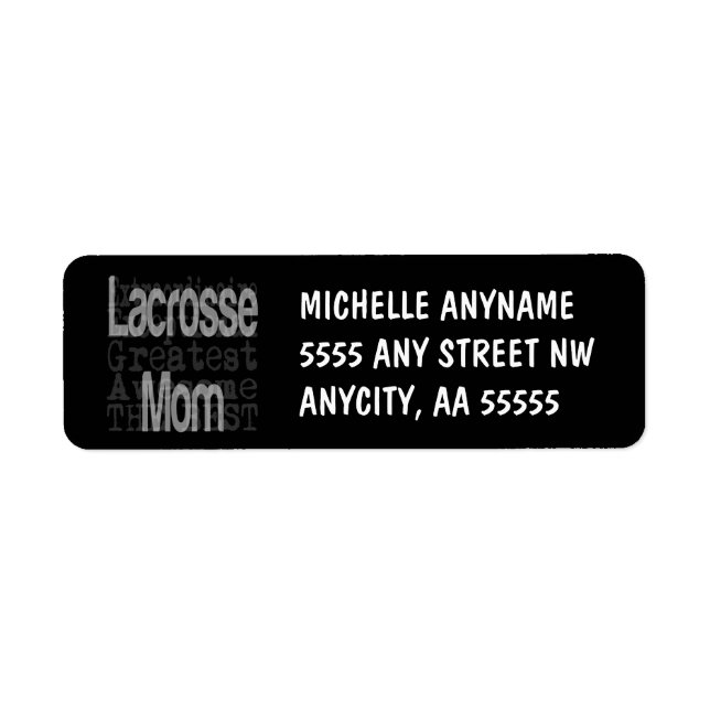 Lacrosse Mamma Extraordinaire Returadress Etikett (Framsidan)