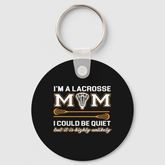 Lacrosse Mamma Lacrosse Gifts Nyckelring (Framsida)