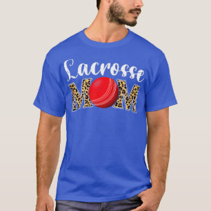 Lacrosse Mamma Leopard Funny Softball Mamma Mammor T Shirt