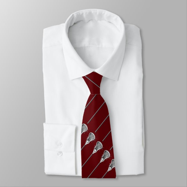Lacrosse Maroon Neck Tie Slips (Bunden)
