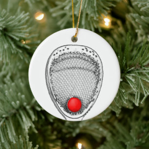 Lacrosse Merry Lax-mas-jul Julgransprydnad Keramik