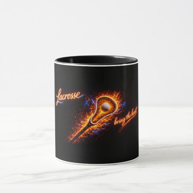 Lacrosse muggomslag – “Bring the Heat” Fire Sports Mugg (Center)