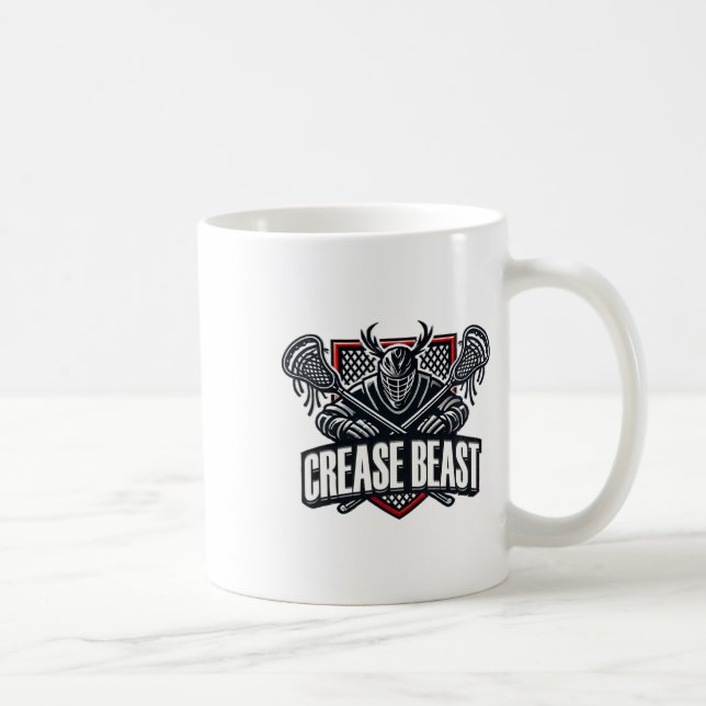 Lacrosse Ops-varning för Crease Beast Lax Goa Kaffemugg (Höger)