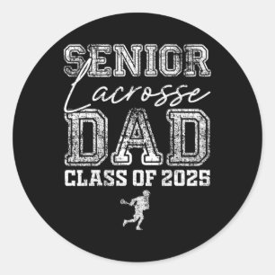 Lacrosse Pappa Cl av 2025 Student Lacrosse D Runt Klistermärke