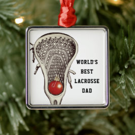 Lacrosse Pappa Gift Metall Ornament