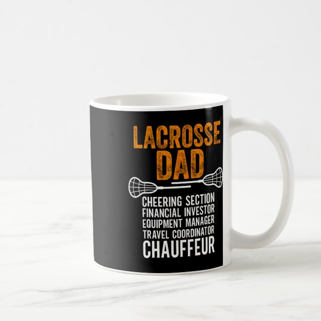 Lacrosse Pappa Player Cheering Section Funny Far' Kaffemugg (Höger)