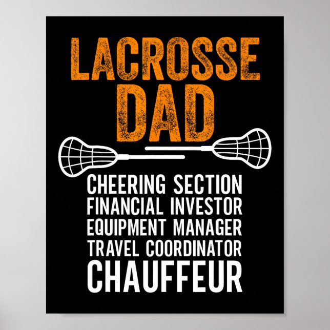 Lacrosse Pappa Player Cheering Section Funny Far' Poster (Framsidan)