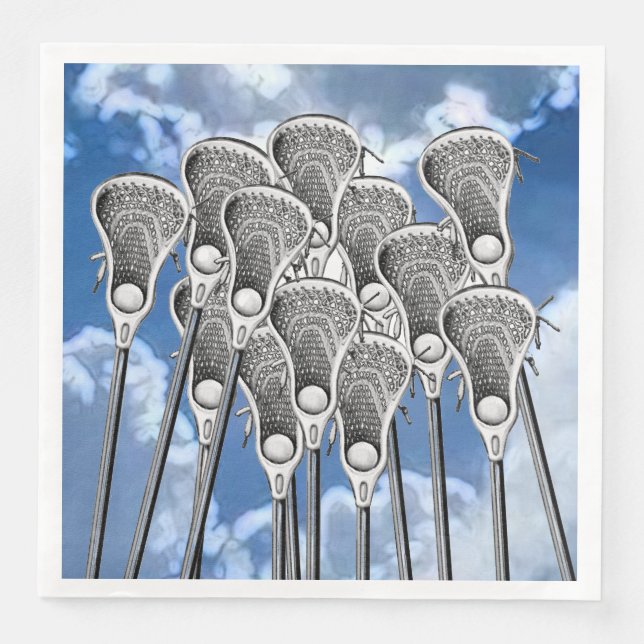 Lacrosse Party Pappersservett (Framsida)