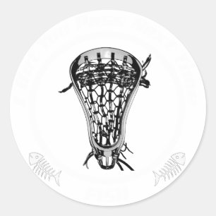 Lacrosse Pass Fish Runt Klistermärke