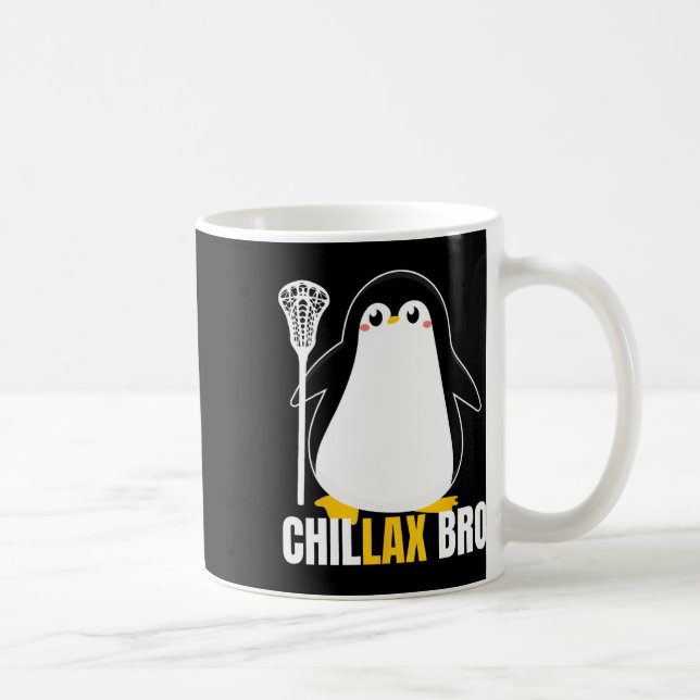 Lacrosse Penguin Funny Lax Team Lacrosse jul Kaffemugg (Höger)