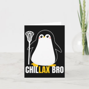 Lacrosse Penguin Funny Lax Team Lacrosse jul Kort