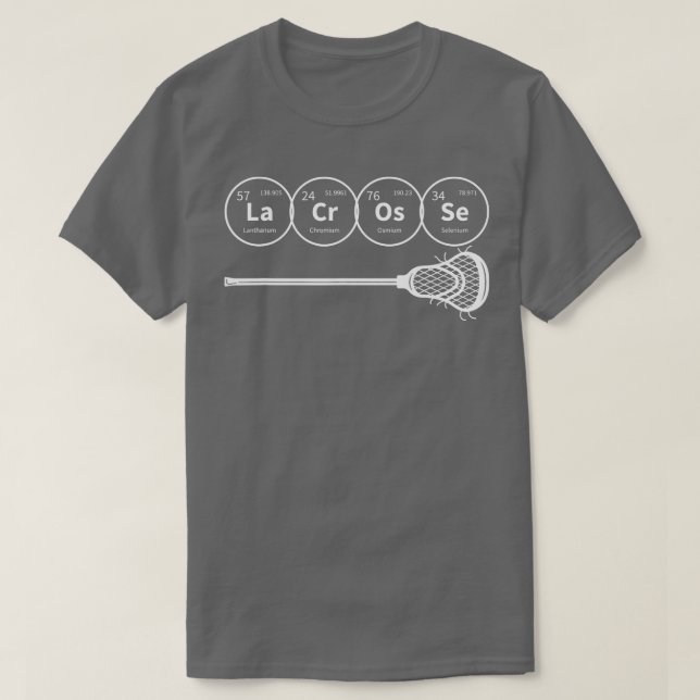 Lacrosse Periodic able of Inslag Chemistry Gift T Shirt (Design framsida)