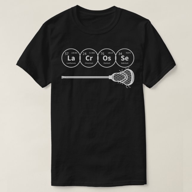 Lacrosse Periodic Bord i Inslag Chemistry Gift T Shirt (Design framsida)