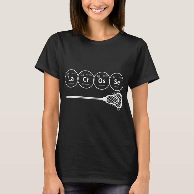 Lacrosse Periodic Table of Elements Chemistry Gift T Shirt (Framsida)