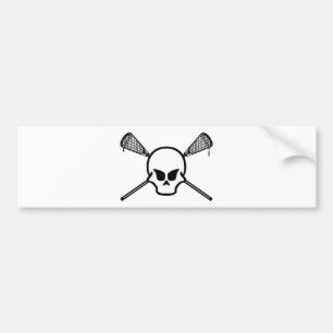 Lacrosse planlägger den LaxOtherSkullWhite Bildekal