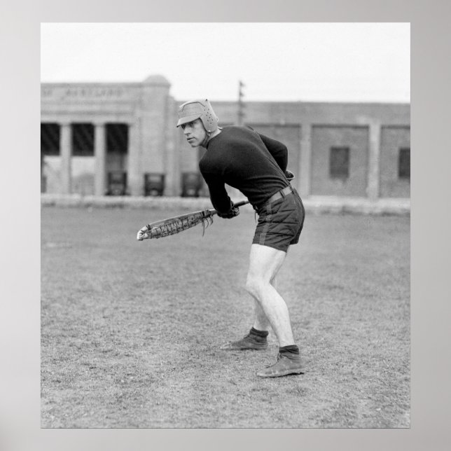 Lacrosse Player 1920-talet Poster (Framsidan)