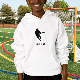 Lacrosse Player & Anpassningsbar Boy's Namn Sports T Shirt