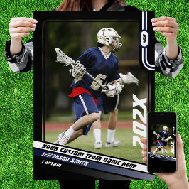 Lacrosse Player Anpassningsbar Gift in Blue Poster
