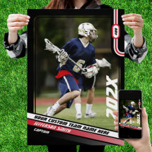 Lacrosse Player Anpassningsbar Gift in Red
