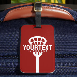 Lacrosse Player ANPASSNINGSBAR TEXT Team Mesh Spor Bagagebricka