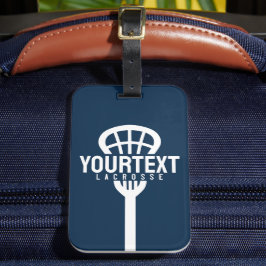 Lacrosse Player ANPASSNINGSBAR TEXT Team Mesh Spor Bagagebricka