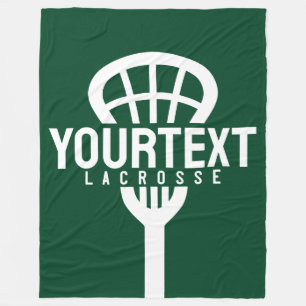 Lacrosse Player ANPASSNINGSBAR TEXT Team Mesh Spor Fleecefilt