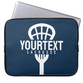 Lacrosse Player ANPASSNINGSBAR TEXT Team Mesh Spor Laptop Fodral
