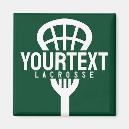 Lacrosse Player ANPASSNINGSBAR TEXT Team Mesh Spor Magnet