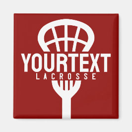 Lacrosse Player ANPASSNINGSBAR TEXT Team Mesh Spor Magnet