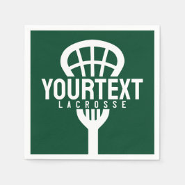 Lacrosse Player ANPASSNINGSBAR TEXT Team Mesh Spor Pappersservett