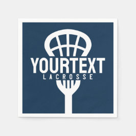Lacrosse Player ANPASSNINGSBAR TEXT Team Mesh Spor Pappersservett
