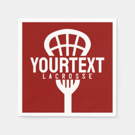 Lacrosse Player ANPASSNINGSBAR TEXT Team Mesh Spor Pappersservett