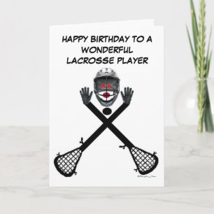 Lacrosse Player Birthday Kort