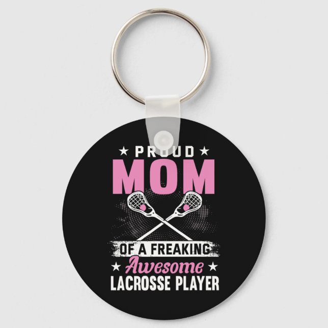Lacrosse Player Coach Mamma Mor Nyckelring (Framsida)