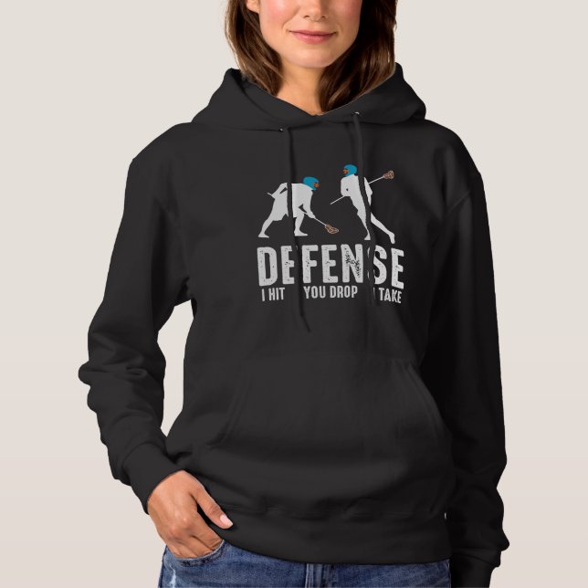 Lacrosse Player Defence Lax Defender Goalie T Shirt (Framsida)